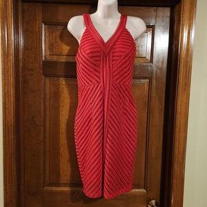 Red Dress.  Size 8.  By SPENSE. V Neck.  Zipper Back.  100% Polyester.